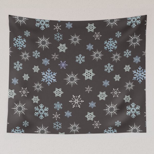 Item preview, Snowflakes on gray background, regular grid. designed and sold by imyournightmare.