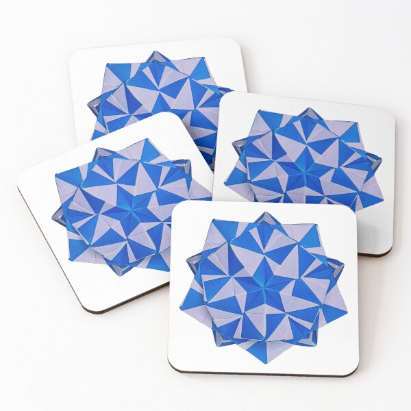 Item preview, Blue and White Origami Star, Abstract Art designed and sold by Meo Design.