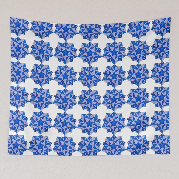 Item preview, Blue and White Origami Star, Abstract Art designed and sold by Meo Design.