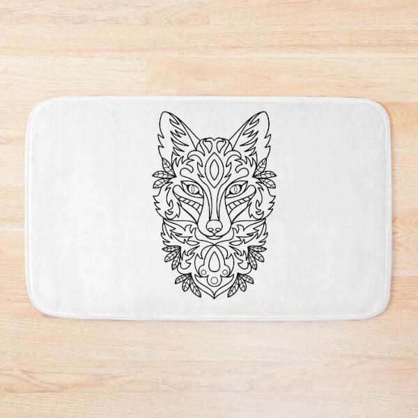 Item preview, Floral black fox designed and sold by Sam Artist.