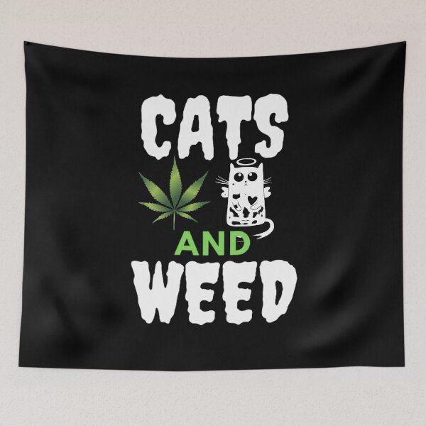 Item preview, Cats And Weed Funny Marijuana, Cannabis, Leaf, 420, Funny Weed designed and sold by BestDesignbySof.