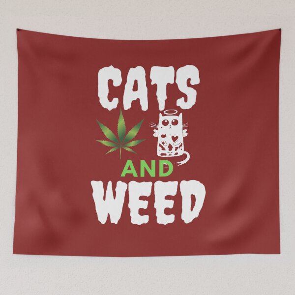 Item preview, Cats And Weed Funny Marijuana, Cannabis, Leaf, 420, Funny Weed designed and sold by BestDesignbySof.