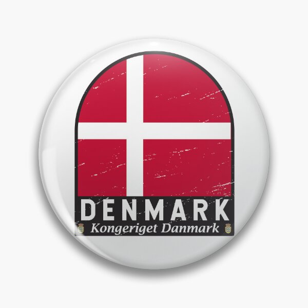 Item preview, Denmark Flag Emblem Distressed Vintage designed and sold by KrisSidDesigns.