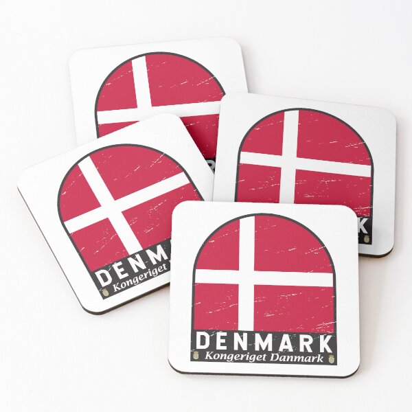 Item preview, Denmark Flag Emblem Distressed Vintage designed and sold by KrisSidDesigns.