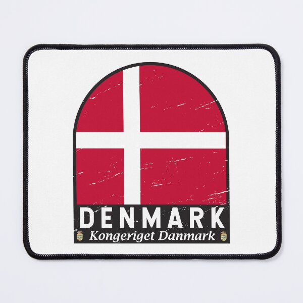 Item preview, Denmark Flag Emblem Distressed Vintage designed and sold by KrisSidDesigns.