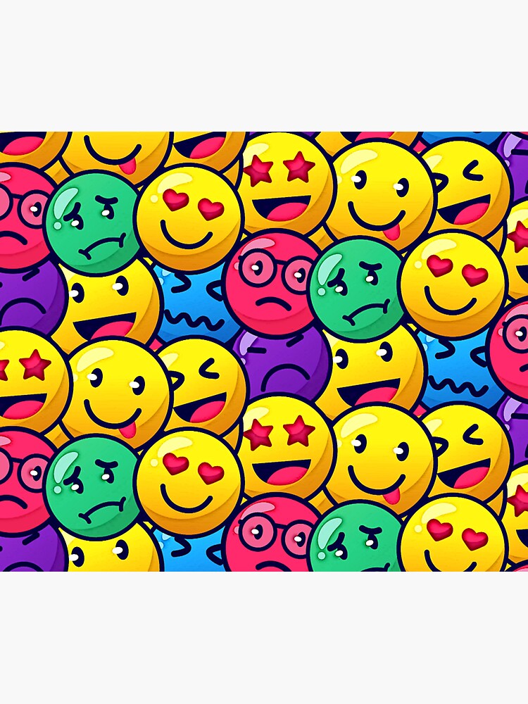 Smiley Face Emoticons Sticker For Sale By Gratulacje Redbubble