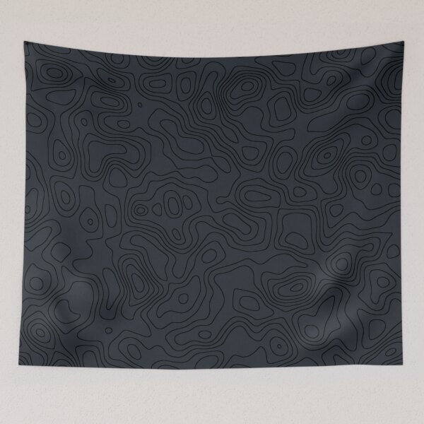 Item preview, Black topographic map designed and sold by SweetLog.