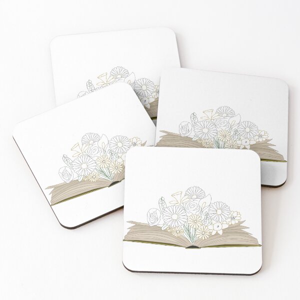 Item preview, Open Book with Yellow and White Flowers designed and sold by an-open-book.