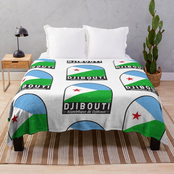 Item preview, Djibouti Flag Emblem Distressed Vintage designed and sold by KrisSidDesigns.