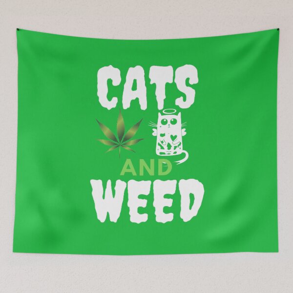 Item preview, Cats And Weed Funny Marijuana, Cannabis, Leaf, 420, Funny Weed designed and sold by BestDesignbySof.