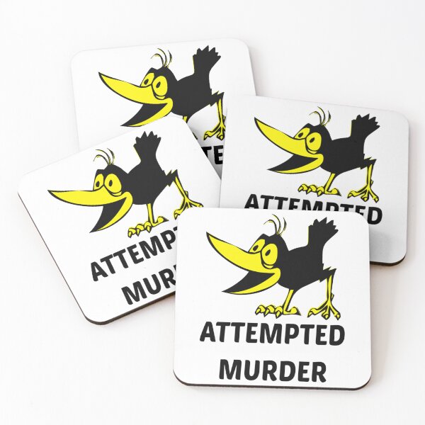 Item preview, attempted murder crow for father, mother, mom and dad, cool gift crow lover   designed and sold by Rosabellaz.