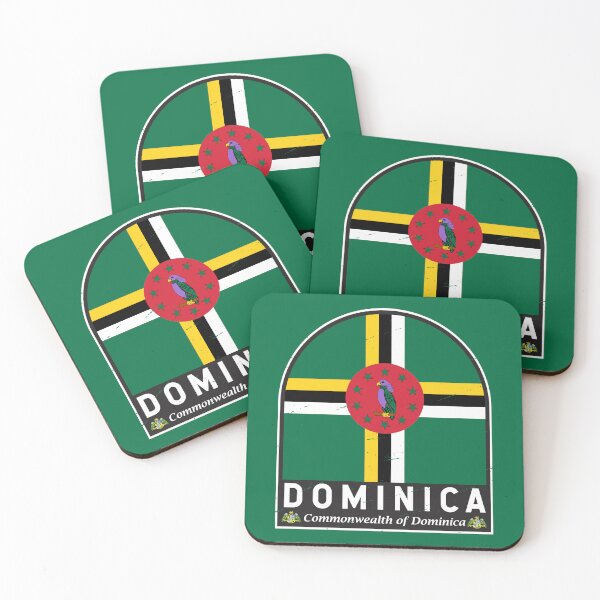 Item preview, Dominica Flag Emblem Distressed Vintage designed and sold by KrisSidDesigns.