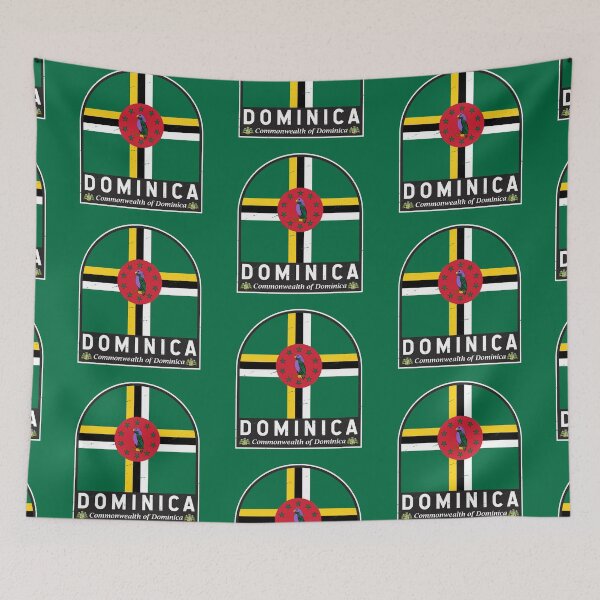 Item preview, Dominica Flag Emblem Distressed Vintage designed and sold by KrisSidDesigns.