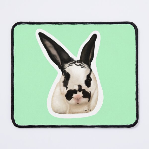 Item preview, White Mini Rex Bunny designed and sold by SierraReighArt.