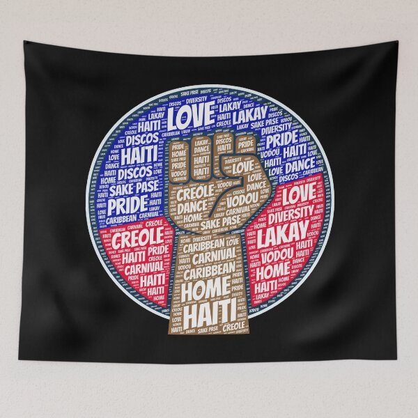 Item preview, I Love Haiti Haitian Flag Pride Fist designed and sold by blackartmatters.