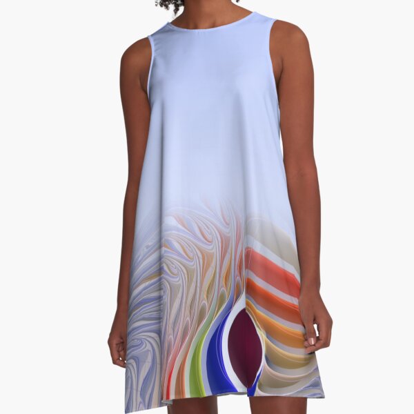 elegance for you - lightblue A-Linien Kleid