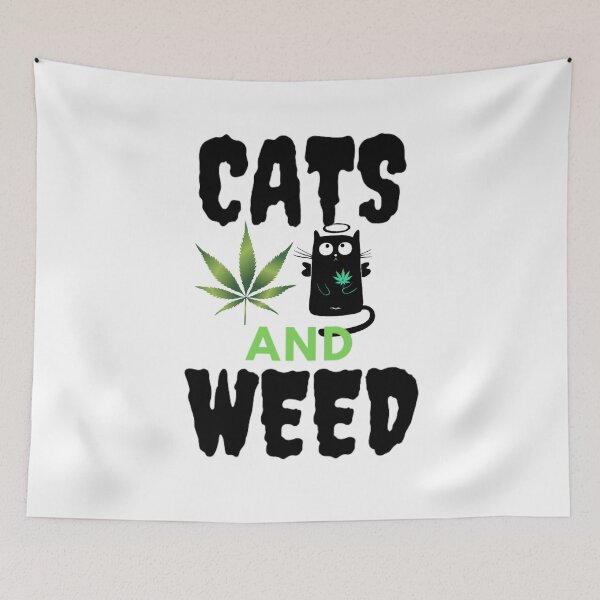 Item preview, Cats And Weed Funny Marijuana, Cannabis, Leaf, 420, Funny Weed designed and sold by BestDesignbySof.