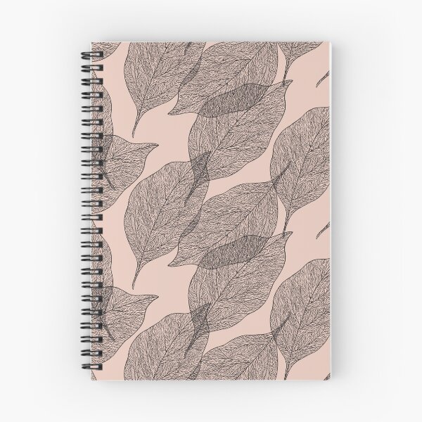 Item preview, Pattern with textured linear leaf on beige background. Outline transparent leaves designed and sold by hmorena.