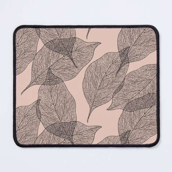 Item preview, Pattern with textured linear leaf on beige background. Outline transparent leaves designed and sold by hmorena.