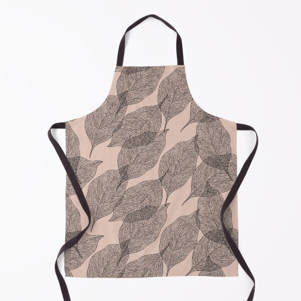 Item preview, Pattern with textured linear leaf on beige background. Outline transparent leaves designed and sold by hmorena.