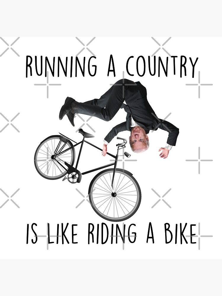 Biden Falls Off Bike Joe Biden Falling Off His Bicycle Funny | Art Board  Print