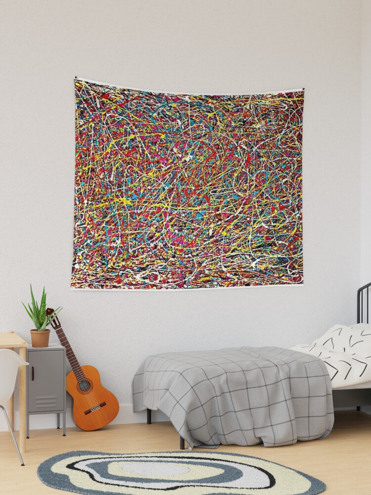 Jackson Pollock linear, color pattern, Jackson Pollock design, Tapestry  for Sale by Part ®