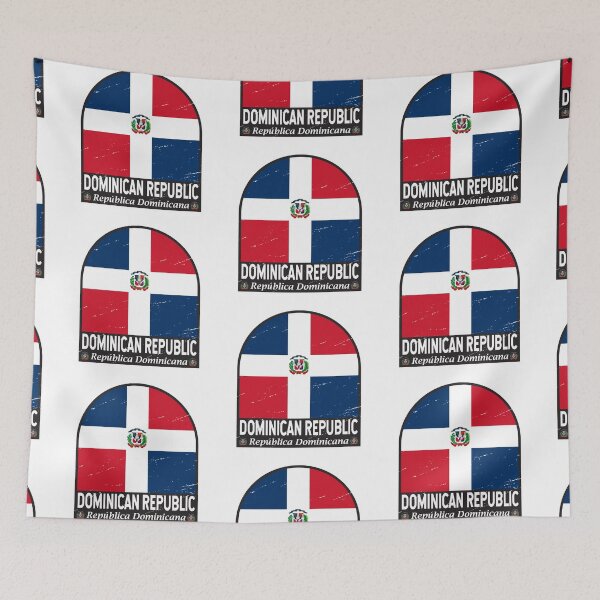 Item preview, Dominican Republic Flag Emblem Distressed Vintage designed and sold by KrisSidDesigns.
