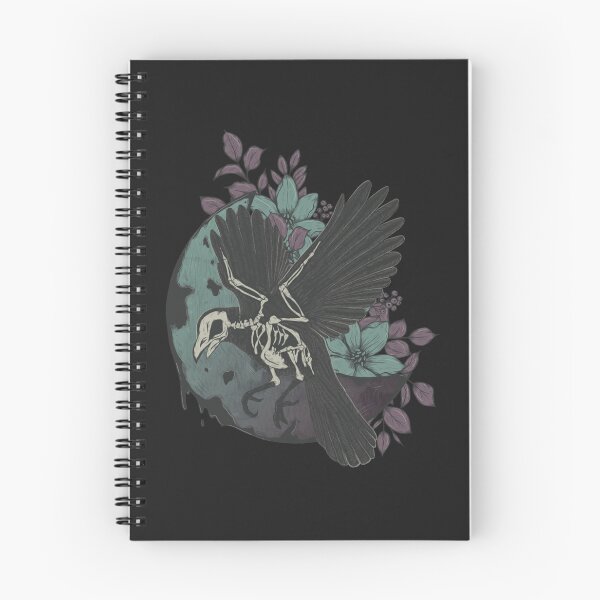 Item preview, Crow skeleton and moon   designed and sold by Rosabellaz.