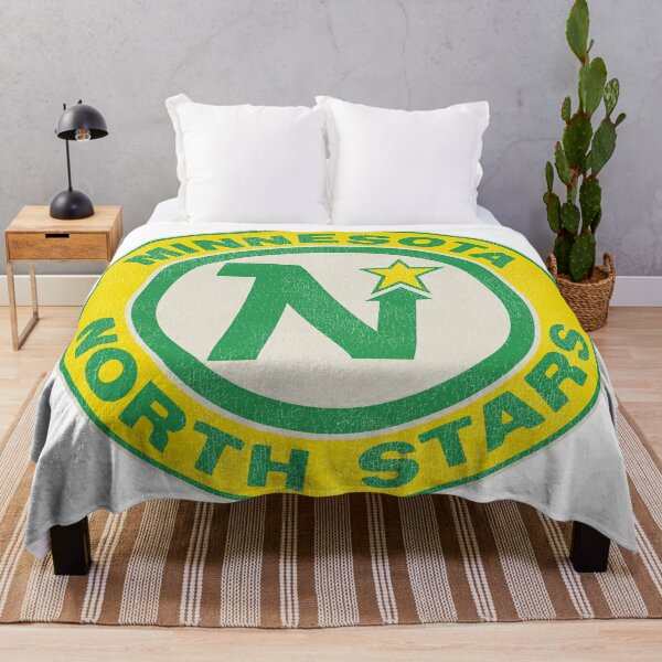 Rare Minnesota North Stars Hockey Fleece Blanket 