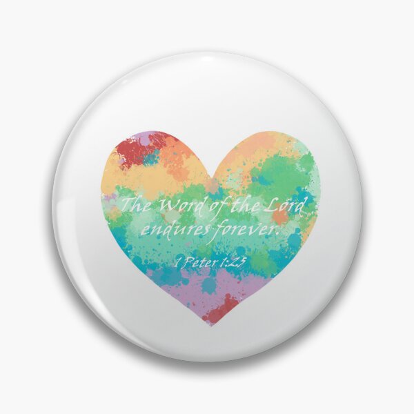 Item preview, Rainbow Heart The Word of the Lord Endures Forever designed and sold by Madelyn Craig.