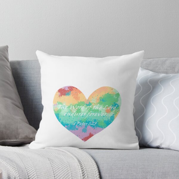 Item preview, Rainbow Heart The Word of the Lord Endures Forever designed and sold by Madelyn Craig.