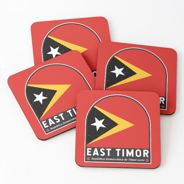 Item preview, East Timor Flag Emblem Distressed Vintage designed and sold by KrisSidDesigns.