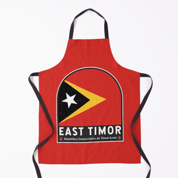 Aperçu de l'œuvre Emblème du drapeau du Timor oriental Vintage en détresse créée et vendue par KrisSidDesigns.