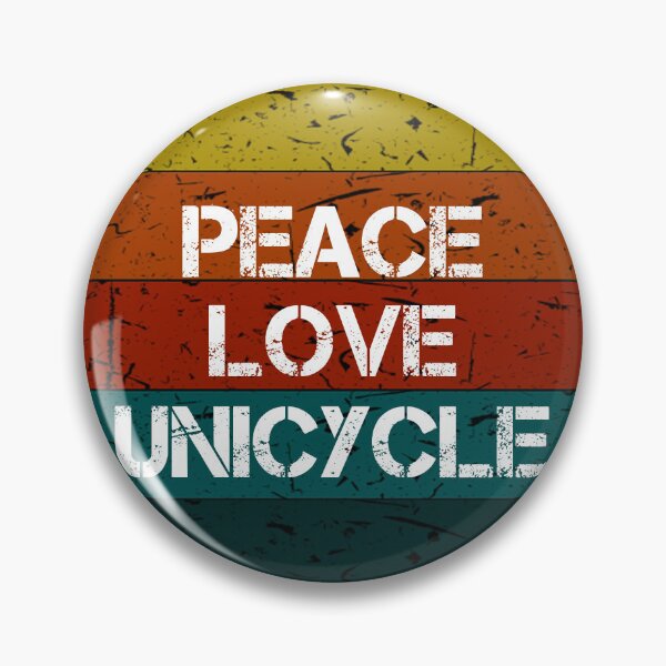 Item preview, Peace Love Unicycle Vintage Retro Gifts designed and sold by rachidhaz.