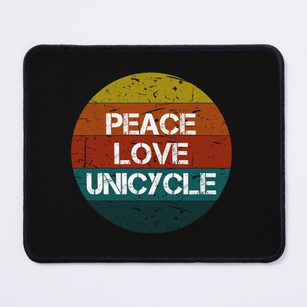 Item preview, Peace Love Unicycle Vintage Retro Gifts designed and sold by rachidhaz.