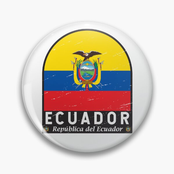 Item preview, Ecuador Flag Emblem Distressed Vintage designed and sold by KrisSidDesigns.