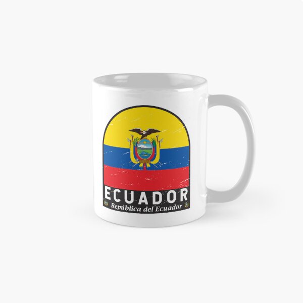 Aperçu de l'œuvre Emblème du drapeau de l'Équateur Vintage en détresse créée et vendue par KrisSidDesigns.