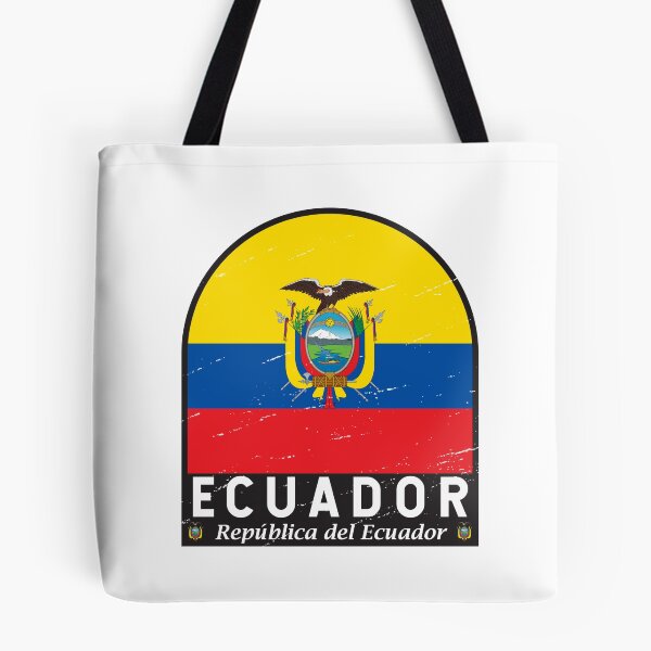 Item preview, Ecuador Flag Emblem Distressed Vintage designed and sold by KrisSidDesigns.