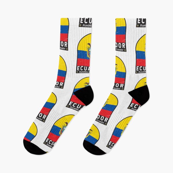 Item preview, Ecuador Flag Emblem Distressed Vintage designed and sold by KrisSidDesigns.