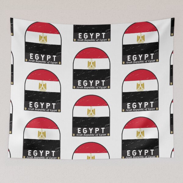 Item preview, Egypt Flag Emblem Distressed Vintage designed and sold by KrisSidDesigns.