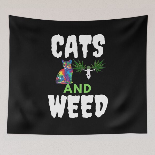 Item preview, Cats And Weed Funny Marijuana, Cannabis, Leaf, 420, Funny Weed designed and sold by BestDesignbySof.