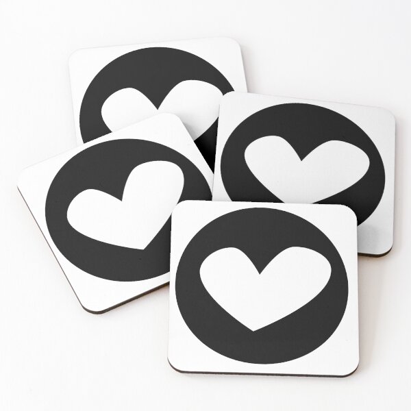 Item preview, The white heart in black circle icon minimalist designed and sold by detalheseartes.
