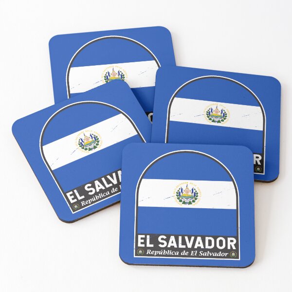 Item preview, El Salvador Flag Emblem Distressed Vintage designed and sold by KrisSidDesigns.