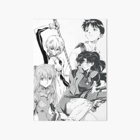 Neon Genesis Evangelion Manga Art Board Print for Sale by GeeknGo