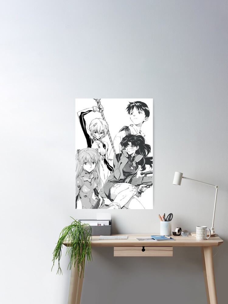 Neon Genesis Evangelion Manga Art Board Print for Sale by GeeknGo