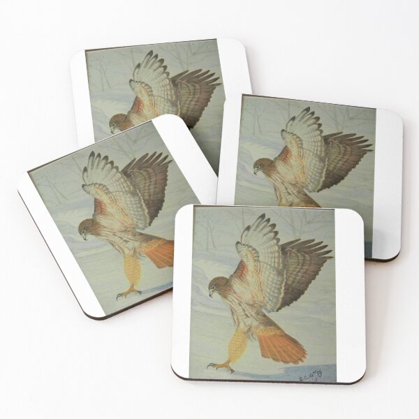 Item preview, Red-tailed hawk winter hunting designed and sold by Sdlemaysbc.