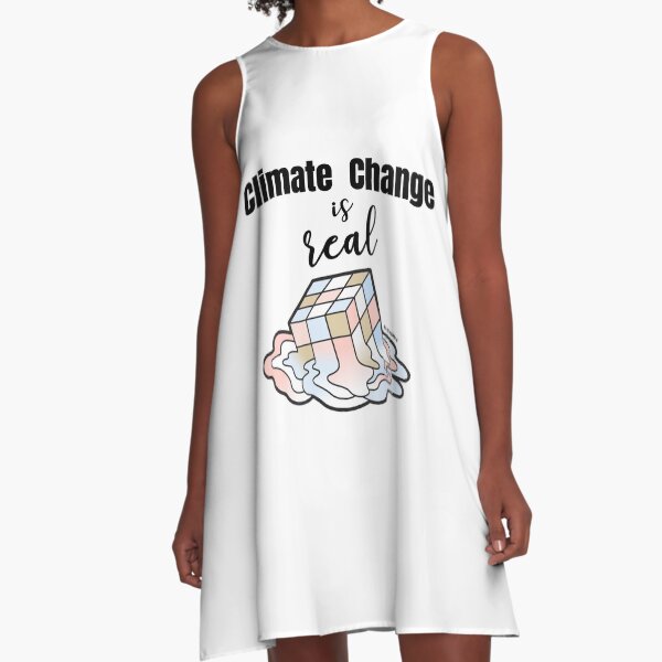Climate change is real A-Line Dress