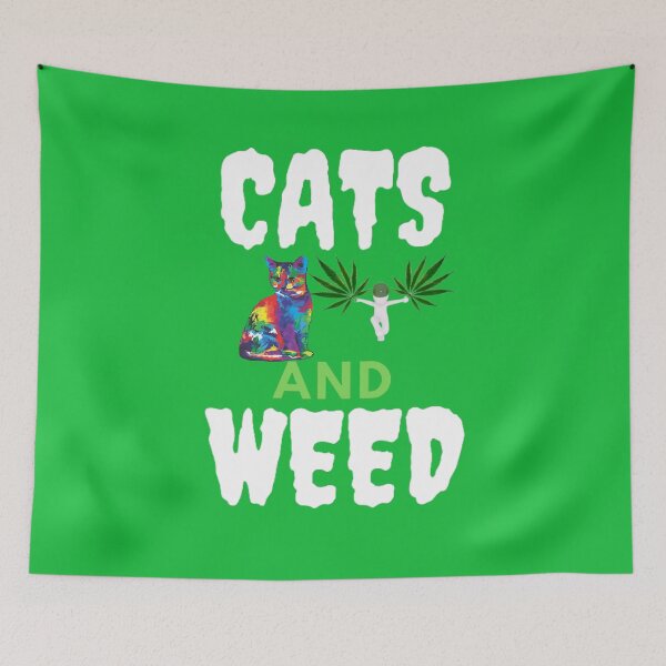 Item preview, Cats And Weed Funny Marijuana, Cannabis, Leaf, 420, Funny Weed designed and sold by BestDesignbySof.