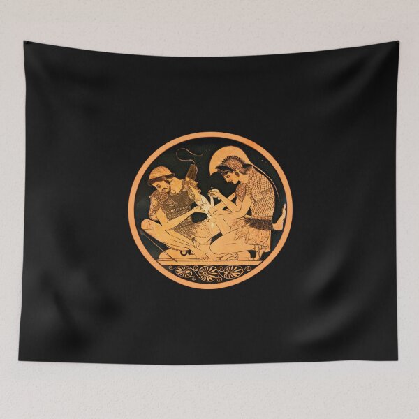 Item preview, Achilles and Patroclus - Greek pottery designed and sold by epistemomania.