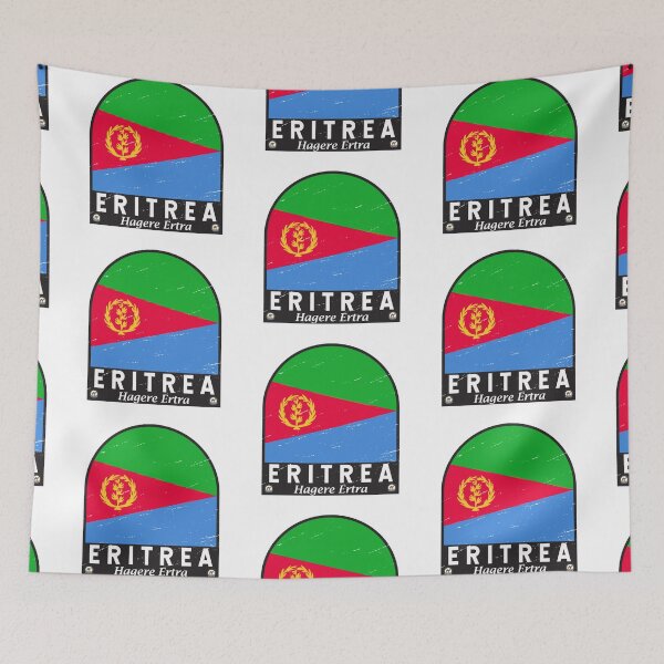 Item preview, Eritrea Flag Emblem Distressed Vintage designed and sold by KrisSidDesigns.